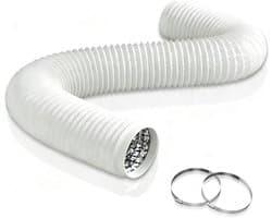 Afvoerslang PVC - Ventilatieslang Flexibel - Mobiele Airco - Inclusief Klemmen - 3 Meter 75mm - Wit — afbeelding 1