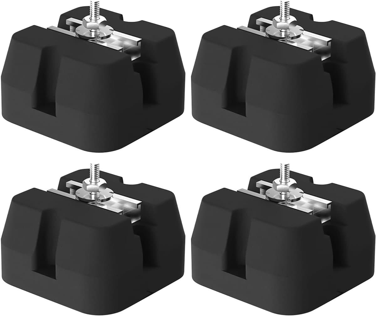 Airco Onderleggers - Trillingsdempende Matten - Buitenunit Ondersteuning - 500kg Draagvermogen - 15x12x15 cm - Zwart — afbeelding 1