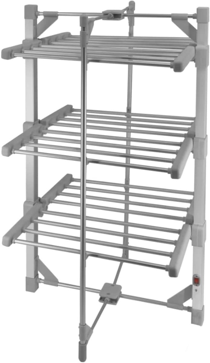 AMA® Elektrisch Droogrek - Droogrek - Verwarmd Droogrek - 60x62x112cm - Zilver — afbeelding 1