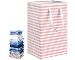JeiibrZui Ronde Wasmand - Lichtroze - 75 Liter Vochtbestendig Opbergbox - 1 Stuk - Voor Kleding En Speelgoed