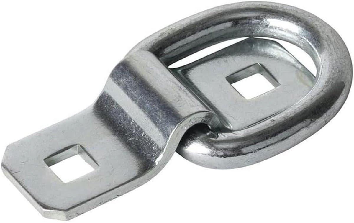 Afmeeranker D Ring - Grondhaak Verankering - Vastzetten Vracht - Heavy Duty Staal - 87.5 mm - Zilver — afbeelding 1