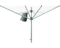 Droogmolen Buiten - Wasrek - Was Drogen - Extra Stabiel - 60 Meter Lijn - Zilver Grijs