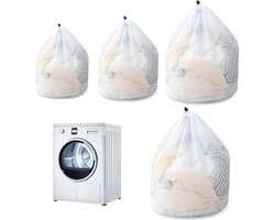 Wasnetten voor wasmachine - Herbruikbare waszakken, fijnmazig ontwerp voor delicate kleding zoals truien, jeans en blouses - Set van 4 stuks