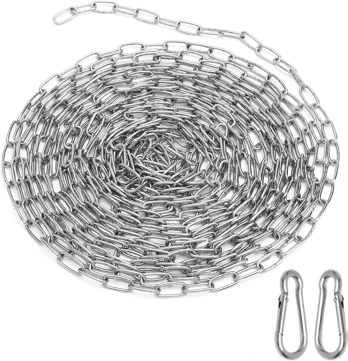 Ketting van RVS, 1.5 mm, 6 m, Geschikt voor Hangen, Hond, en Anker, Duurzame en Sterke Linkketting voor Diverse Toepassingen — afbeelding 1