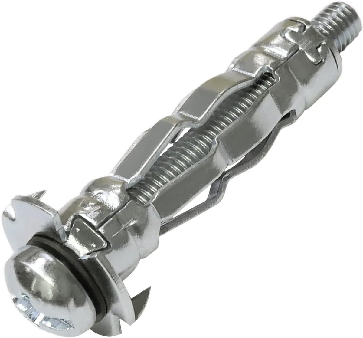 - C57426 - Set met 10 uitbreidingspluggen Ø10x37mm voor gipsplaat holle behuizing van metaal - met M5 schroef - bevestiging in gipsplaat - kleur zilver — afbeelding 1