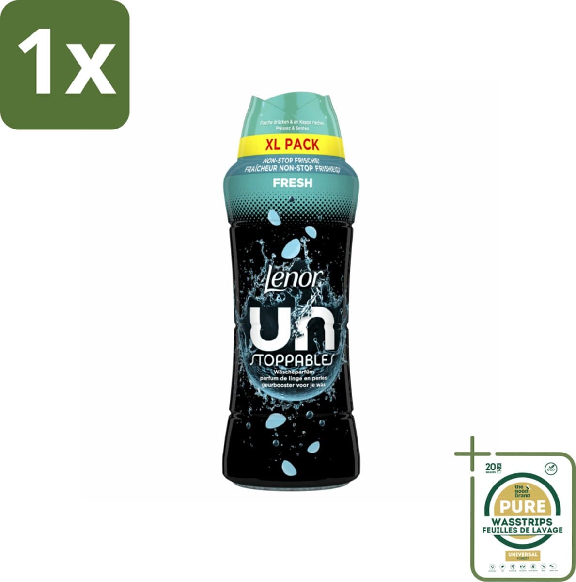 1 x Lenor Unstoppables - Geurbooster - Fris - Non-Stop Frisheid - Grootverpakking- Geurbooster - Wasgeur - Frisheid - Textielverfrisser - Wasroutine — afbeelding 1