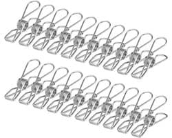 Wasknijpers, 100 Stuks Roestvrij-stalen Wasknijpers, 6cm Clip Pin Set, voor Waslijn, Kleding Sok Hanger, Keuken, Kantoor