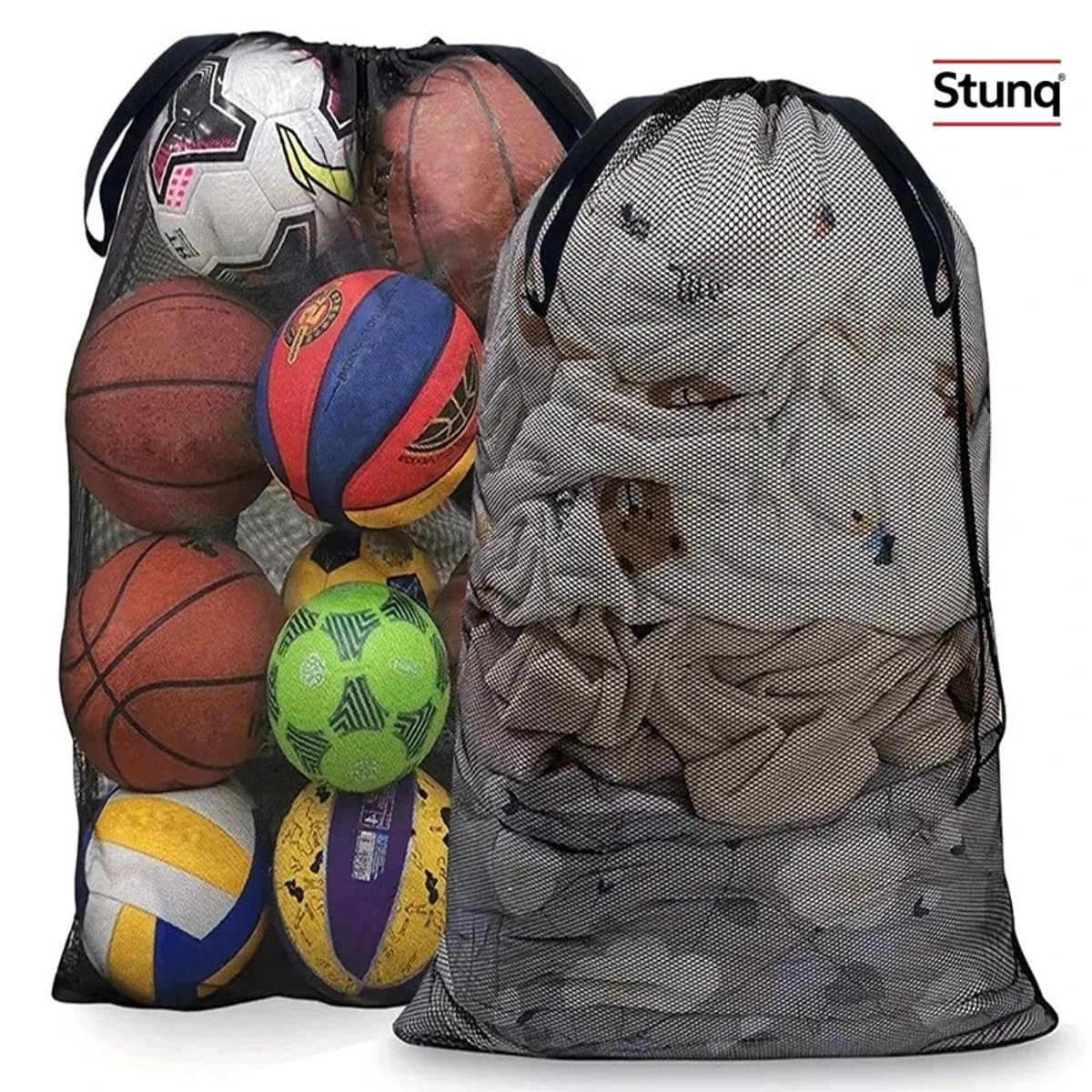 Stunq® Mesh waszak 60x90 cm – extra grote waszak met trekkoord voor wasgoed en sportballen — afbeelding 1