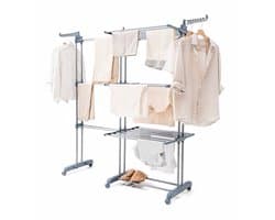 Opvouwbare verticale uitschuifbare wasdroger met wielen Dolver XL InnovaGoods 30 Stangen