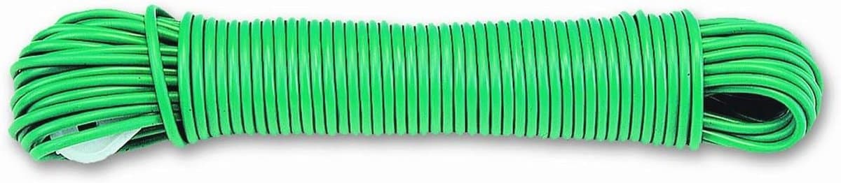 Waslijn polypropyleen met spankabel 2,7 mm - 10 meter groen — afbeelding 1