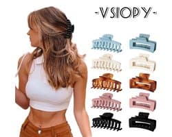 10x Grote Haarspeldjes Set - Sterke Klemmen voor Dik en Fijn Haar - 9cm Vierkant & Klassiek