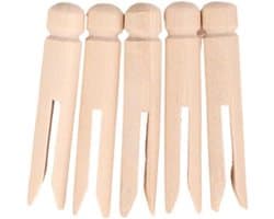 Houten Clips - Kleine Knijpers - Ambachtelijk Gebruik - Veilige Grip - 8cm 100 Stuks - Houtkleur