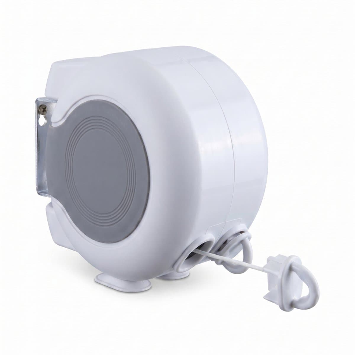 Metaltex - Skomer - Uittrekbare Waslijn 30m - 2x 15 meter - Wanddroger Buiten - Automatische Waslijn - Ruimtebesparend - Grijs — afbeelding 1