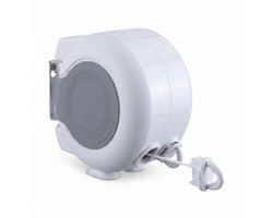 Metaltex - Skomer - Uittrekbare Waslijn 30m - 2x 15 meter - Wanddroger Buiten - Automatische Waslijn - Ruimtebesparend - Grijs