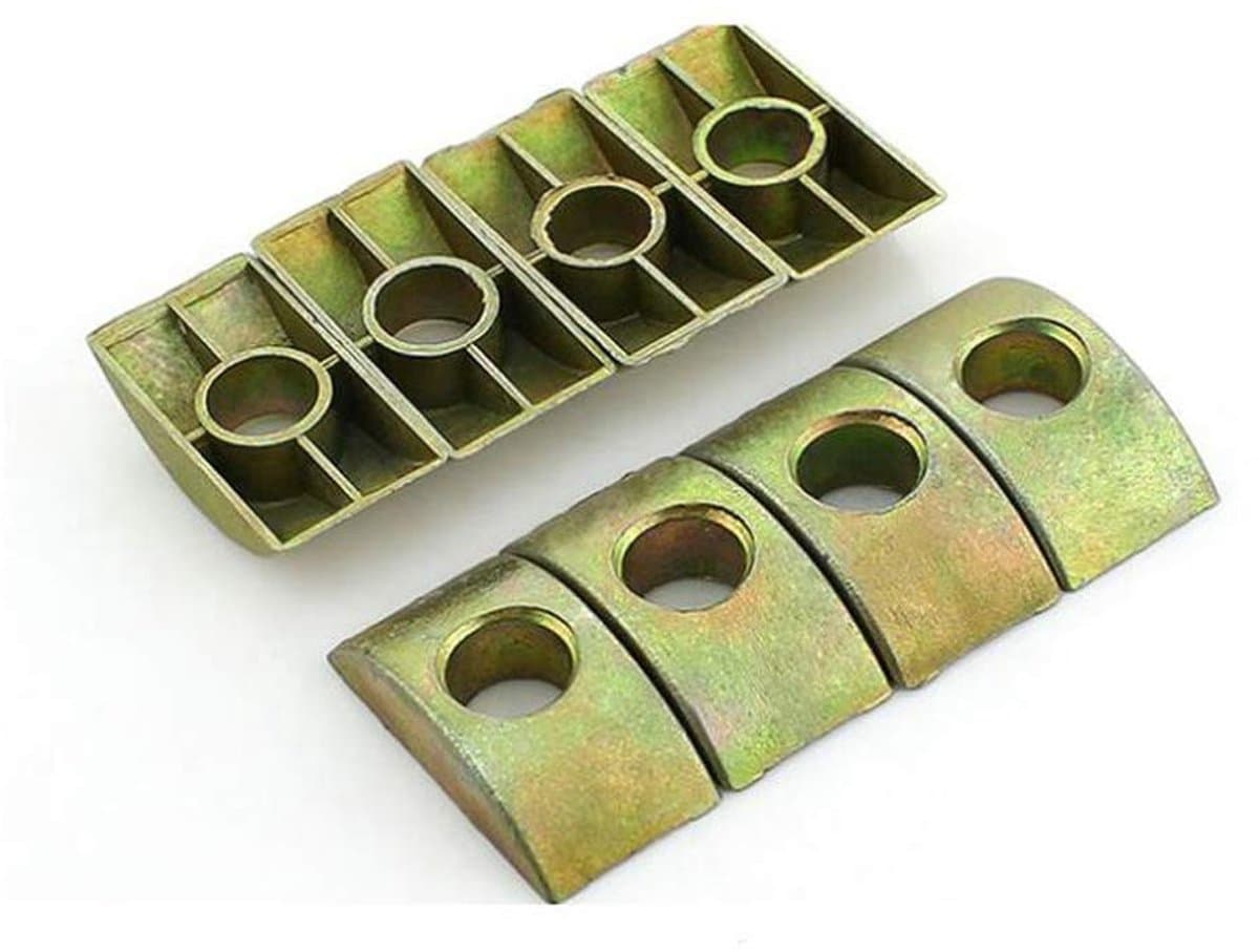 Dailygoods- Half Moon Washer 12 Stuks - Halve Maan Spacer - Meubel Connector - Gatdiameter 8mm - Bronzen Toon - Legering - Meubelmoer — afbeelding 1