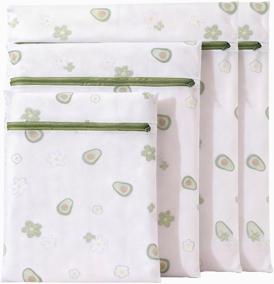 4-delige wasnetset in verschillende maten, versterkt wasnet voor de wasmachine met fijn gaas, zelfsluitende rits, scheur- en slijtvast, ideaal voor delicate kleding — afbeelding 1