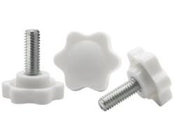 Allecto - Sterschroef kunststof stergreep klemknop - Handig vastzetten - M6x16mm - 10 stuks - Duimschroef - Voor diverse toepassingen - Kunststof