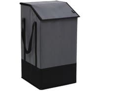 Polyester wasmand met deksel 45 liter Five® - Grijs