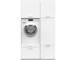 Washcab® Wasmachine Kast - Wasmachine Verhoger - Wasmachine Ombouw - Wit - Solo Set 2