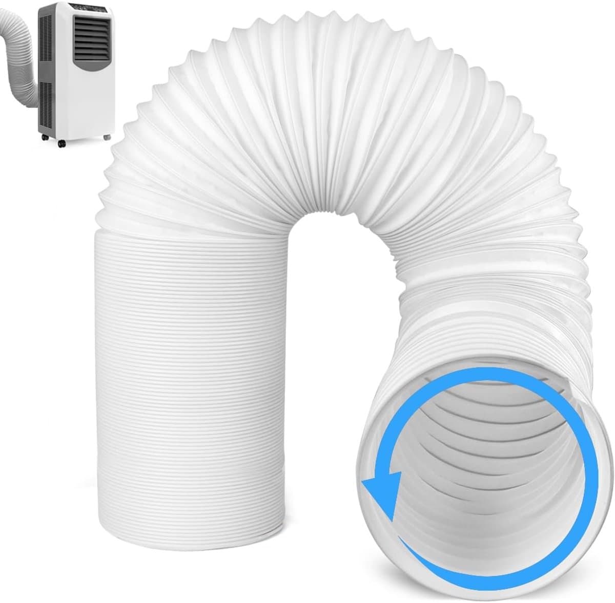 Afvoerslang Airco - Verlengkabel Slang - Ventilatie Afvoer - Uitschuifbaar Lengte - Diameter 150mm - Rood — afbeelding 1