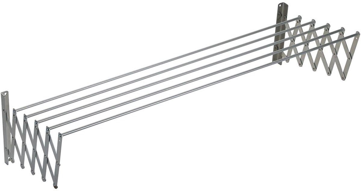 Sauvic 100 Cm Uitschuifbare Aluminium Waslijn Zilver — afbeelding 1
