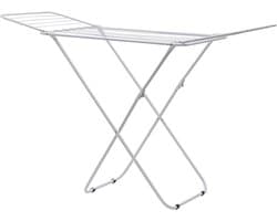 Vloerdroogrek, binnen en buiten installatie-vrij dekbed opbergrek voor tuin, balkon en kamer-Wit-120*46*79cm
