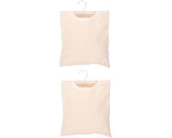 Wasknijper Opbergzak - Wasknijpertas Hangtas - Wasknijpers Opbergen - Met Ophanghaak - 32x27cm - Beige