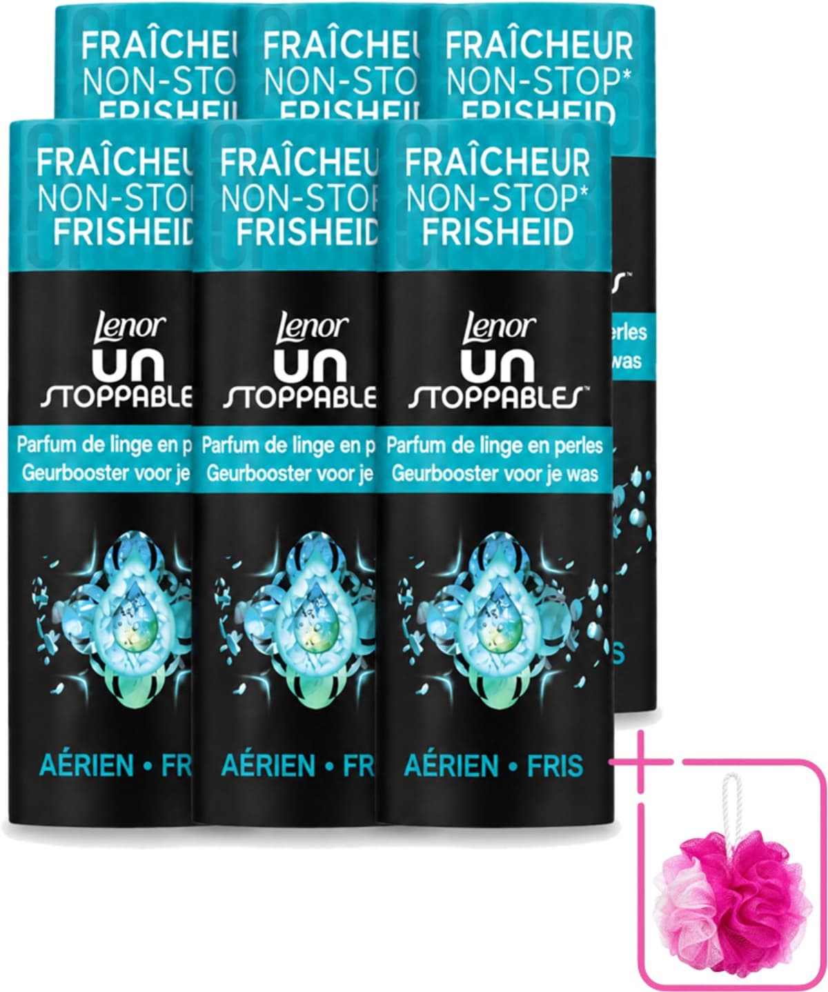 6 x Lenor Unstoppables - Geurbooster - Fris - 13 Wasbeurten - Bulkverpakking - Geurbooster - Douchemop - Frisheid — afbeelding 1