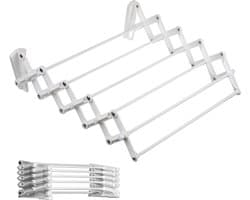 Droogrek - Kleding- en handdoekdroger - wit - opvouwbaar - 70 cm — afbeelding 1