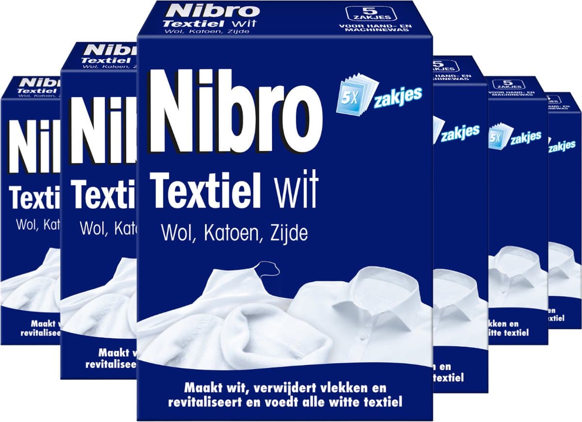 Nibro Textiel wit - 6 Stuks - Voordeelverpakking — afbeelding 1