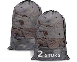 BOTC Waszakken - 60*90cm Waszak Groot - Set van 2 - Waszak Wasmachine - Laundry bag - Waszakken - Zwart