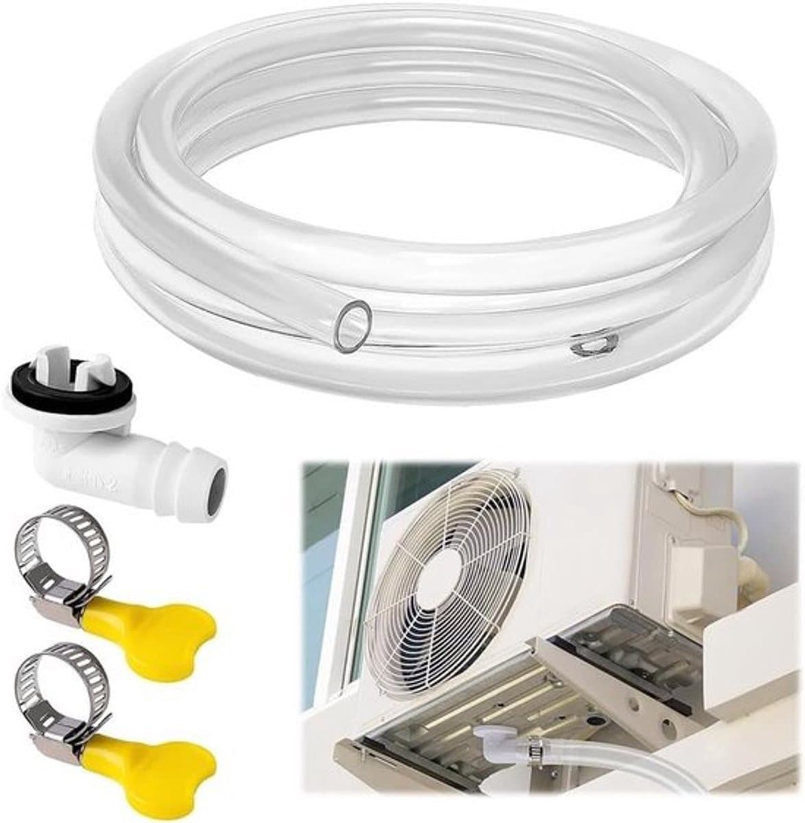 Afvoerslang Airco - Condenswater slang - Water afvoeren - Inclusief connector klemmen - 3 meter lengte - Zwart — afbeelding 1