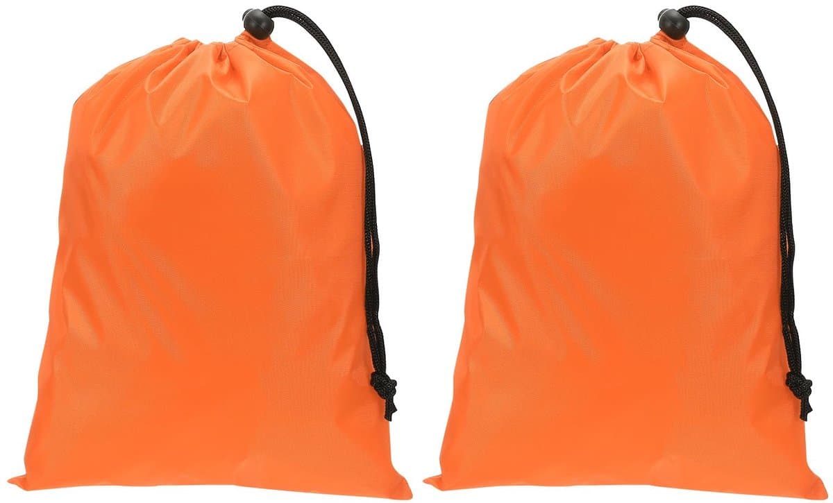 2-pack Polyester Wassenzakken 40x30 cm met Kordelzug Oranje — afbeelding 1
