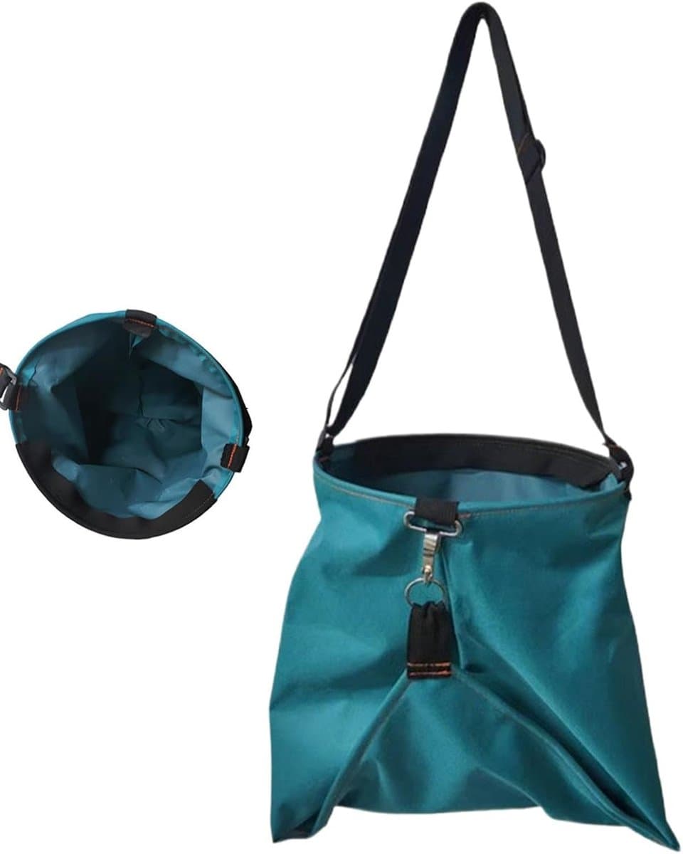 Plukschort Verstelbaar - Oogstschort Tuin - Fruit Oogsten - Met Meerdere Zakken - 40x38x28cm - Groen — afbeelding 1