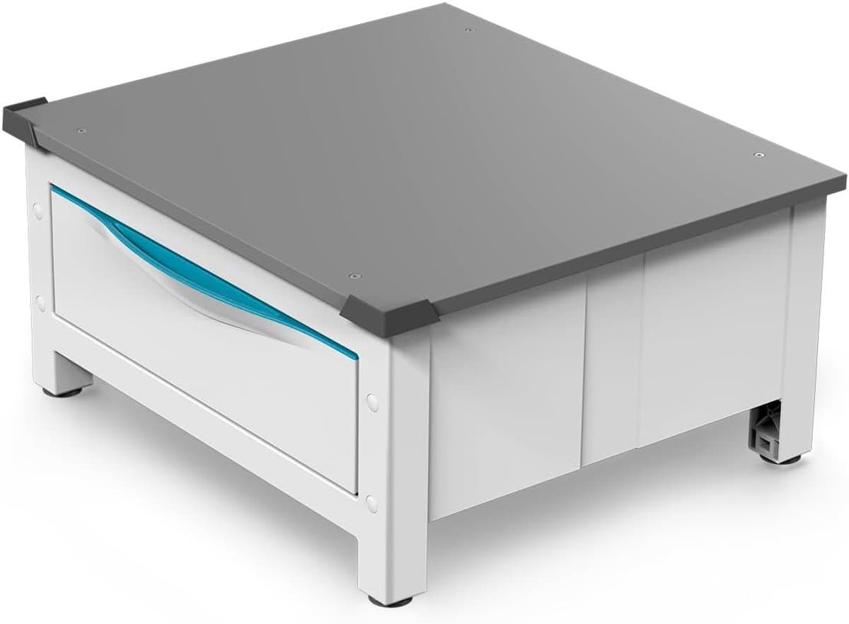 Wasmachine Verhoger - Droger Onderstel - Huishoudelijk Gemak - Met Uittrekbare Lade - Max 250 Kg - Wit — afbeelding 1