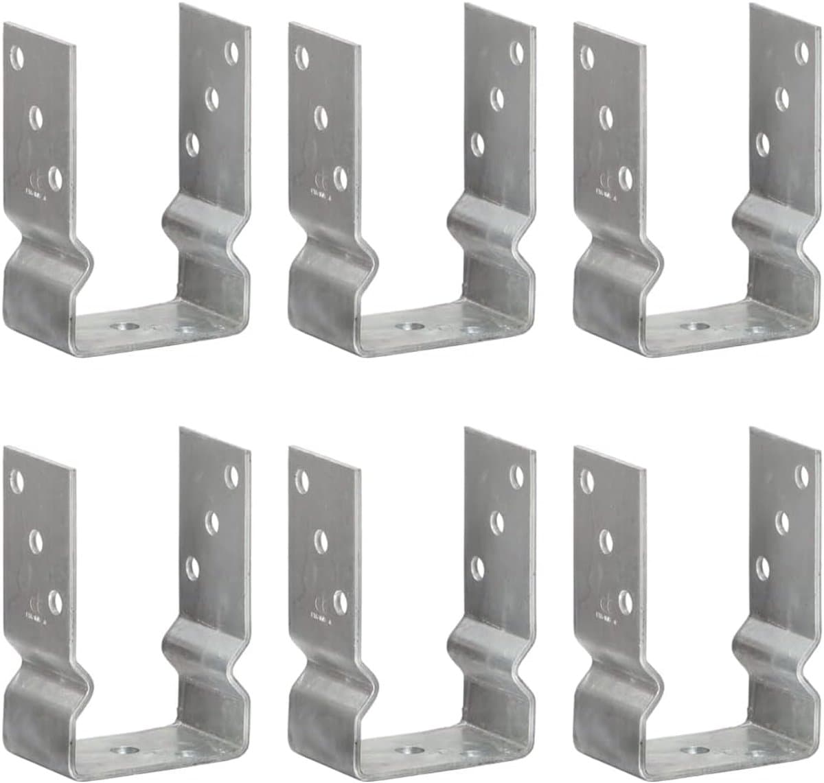 Grondankers - Paalhouders Bodem - Tuin Structuren Bevestigen - Verzinkt Staal - 9x6x15 cm - Zilver — afbeelding 1