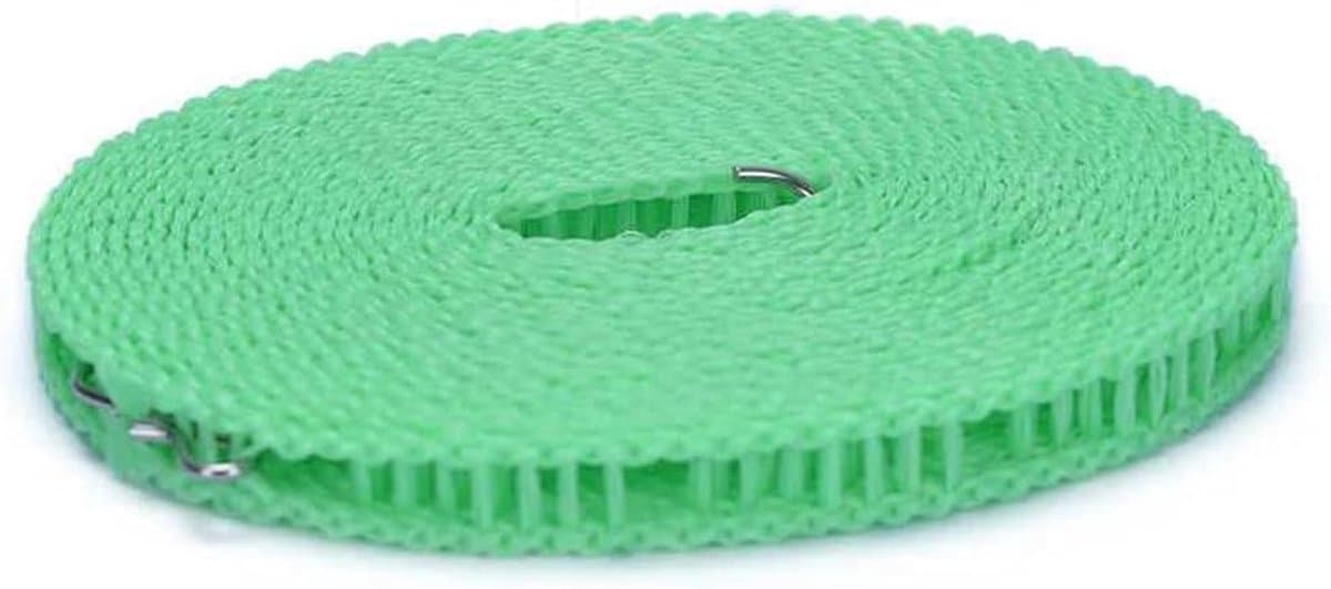 Nylon Waslijnen - Droog Touw - Kleding Drogen - Windproofhek Design - Tot 10 Meter - Groen — afbeelding 1