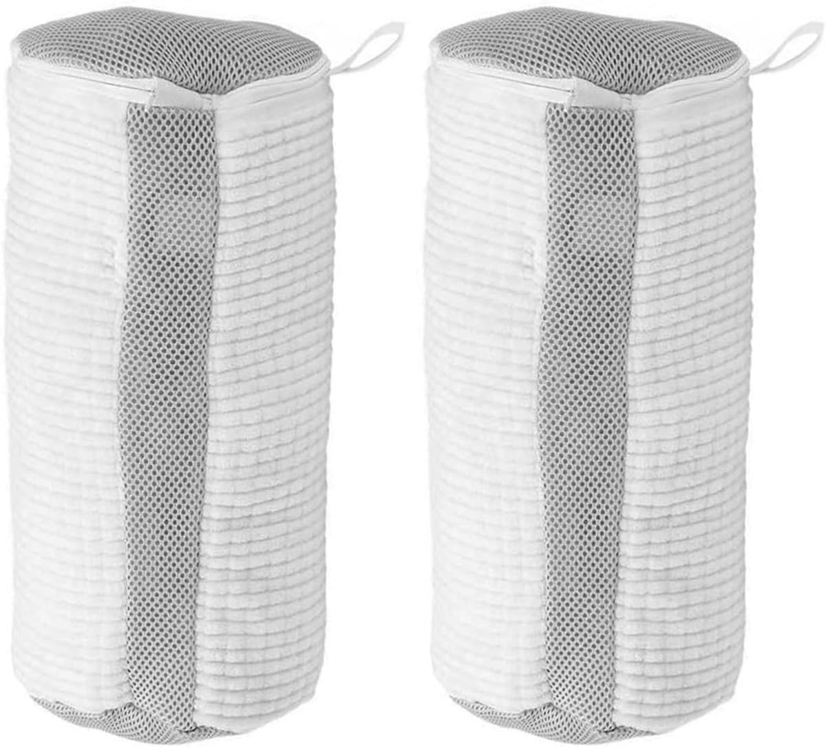 SnelShoppen - 2 stuks schoenenwasmachinezakken voor droger en wasmachine, zachte chenille microvezels, 360° reiniging, herbruikbare waszak voor sneake — afbeelding 1