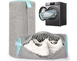 SnelShoppen - Set van 2 Wasmachine Waszakken, Anti-Deformatie, Herbruikbaar en Duurzaam, Voor Alle Maten, Grijs, Voor Schoenen en Kleding