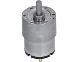 Gelijkstroommotor met tandwieloverbrenging DC12V 320RPM | Ondersteunt rotatie met de klok mee en tegen de klok in D-vormige as van circa 6 mm dik Wikkeling van zuiver koper