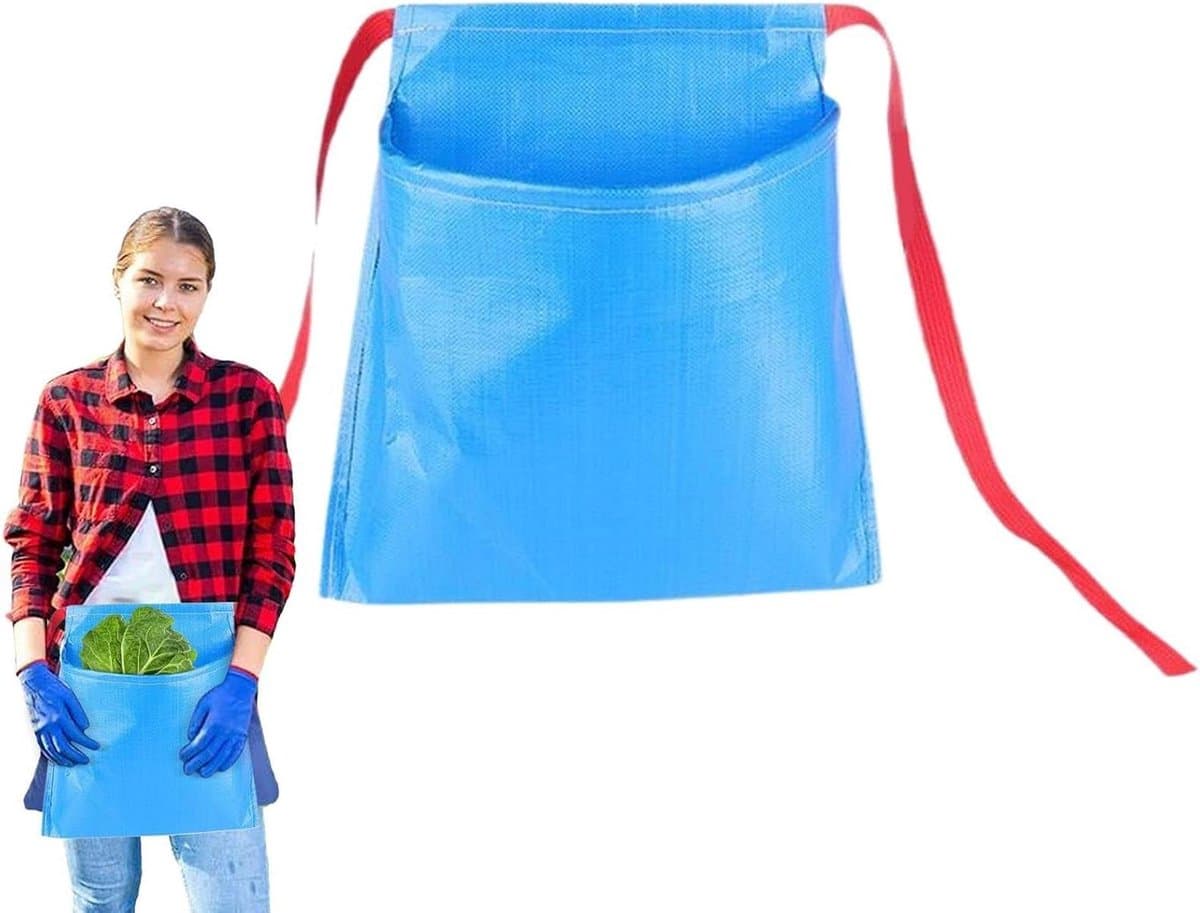 Oogsttas Schort - Fruit opbergzak - Tuinieren Producten Verzamelen - Waterbestendig Nylon - 30x30x18cm - Blauw — afbeelding 1