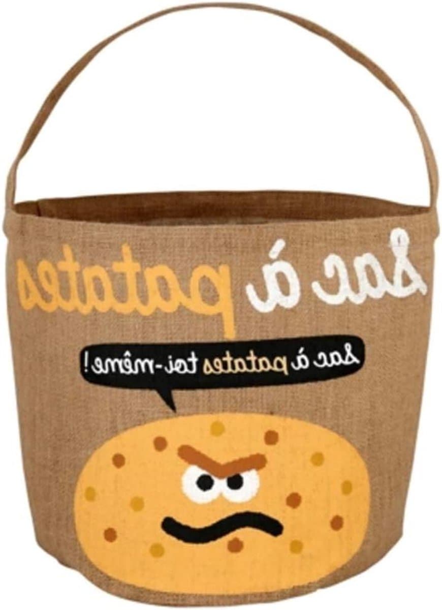 Aardappelzak - Opslagzak Groenten - Keuken Organisatie - Natuurlijk Jute Materiaal - 30 cm Diameter - Beige — afbeelding 1