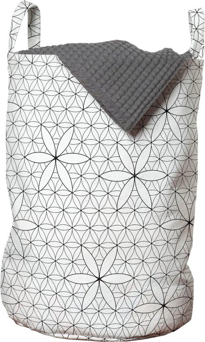 New Bed, Opbergmand kinderkamer met Alchemie Levensbloem Herhaling, Speelgoedmand kinderen met Handvatten en Koordsluiting - Speelgoedkist- Wasmand Kinderkamer - Wasbox - 33 x 48 cm — afbeelding 1