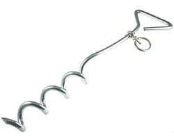 Grondanker Spiraal - Bodemanker RVS - Vastzetten Objecten - Eenvoudig Indraaien - 43 cm - Zilver