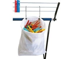 Klemmenmand - Waslijn Accessoire - Kleding Drogen - Waterdicht Polyester - 27x30 cm - Diverse Kleuren