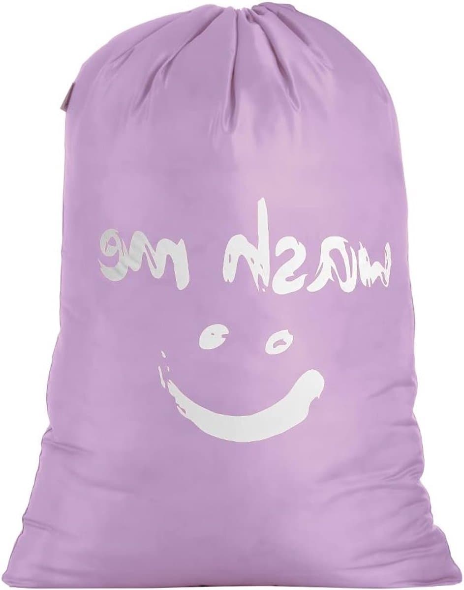 Grote Vouwbare Waszak voor Vuile Was - 120L Opbergtas - Ideaal voor Reizen en Thuisgebruik - 61 x 92 cm Violet — afbeelding 1