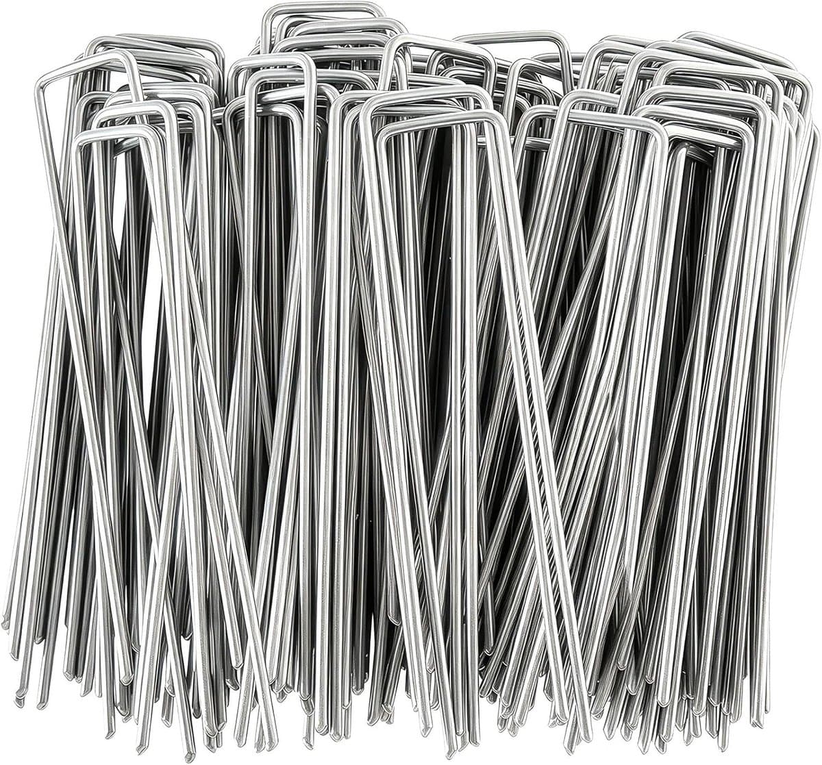 SnelShoppen - 100 stuks Grondankers U-vormige Tuinharingen - Sterke Grondharingen voor Tuin, Camping, Feesten - Stabiele Bevestiging voor Tent en Deco — afbeelding 1