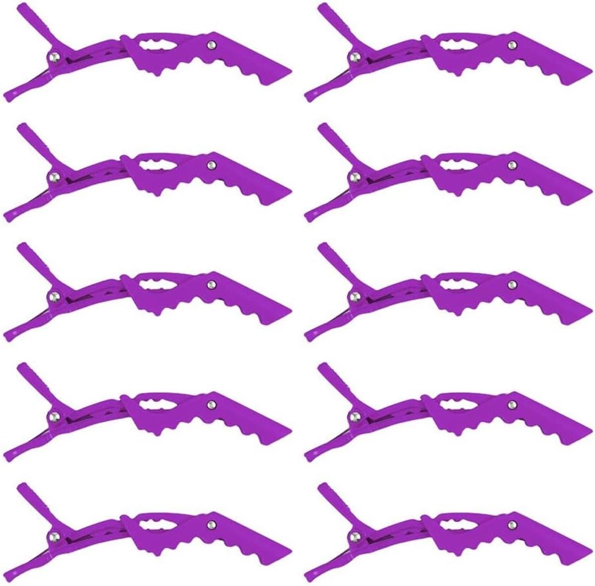 SnelShoppen - 10Pcs Haar Klemmen Crocodile Clips - Professionele Styling Clips met Antislip Grip en Brede Tanden - Duurzaam en Lichtgewicht Voor Haar — afbeelding 1