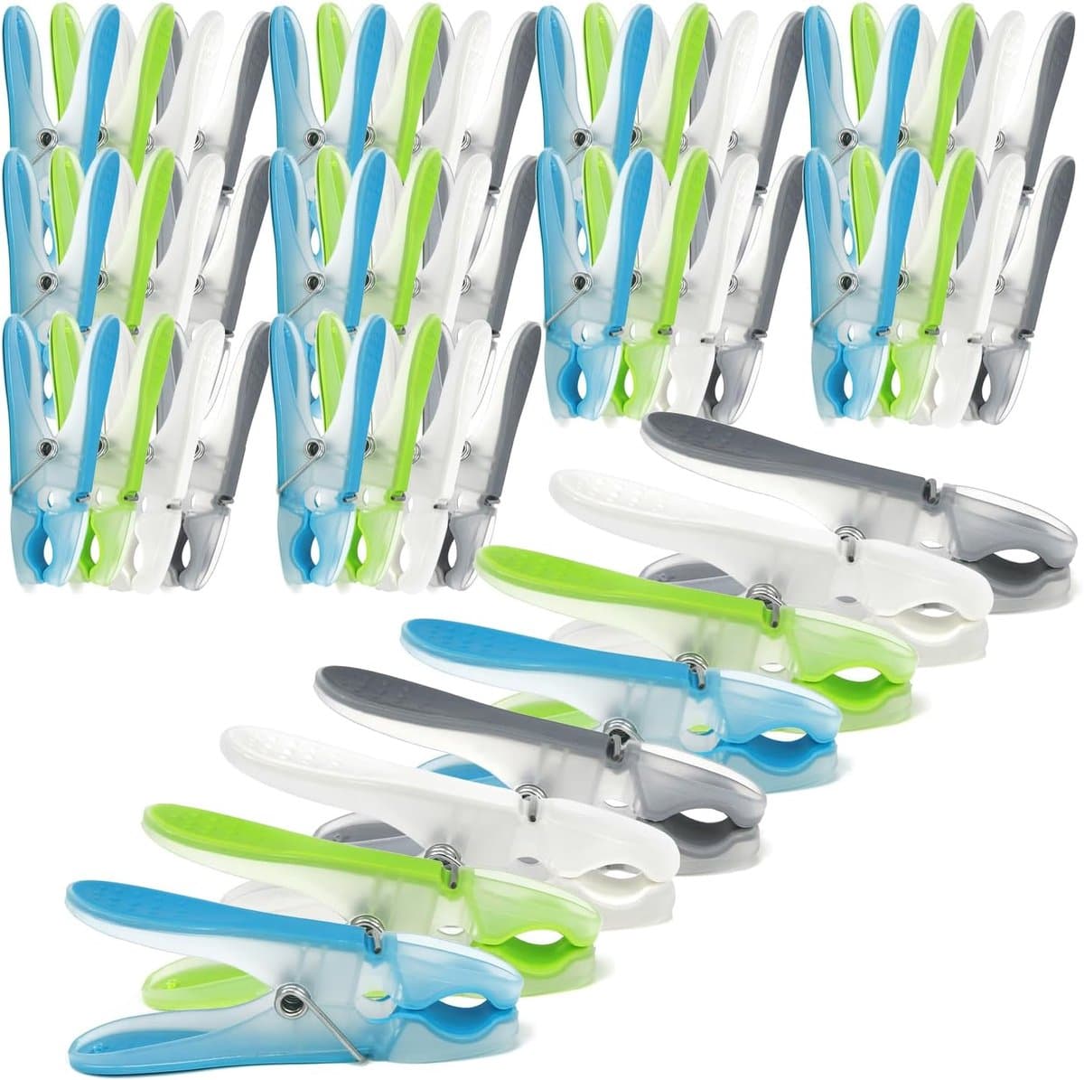 SnelShoppen - 48x Kledingknijpers met Soft Grip | Sterke Klemkracht voor Beddengoed, Kleding, Handdoeken en Textiel | Weerbestendige Klemmen voor Binn — afbeelding 1