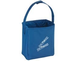 Wasknijperzak blauw, polyester, 17 x 19 x 10 cm, blauw